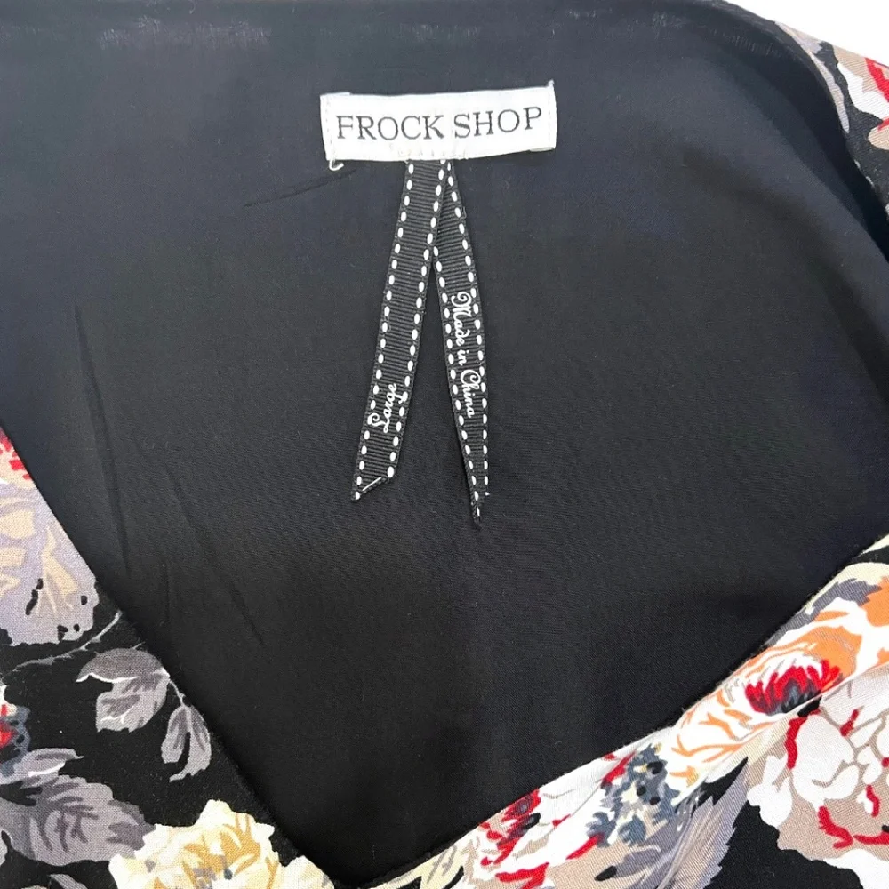 Modcloth Frock Shop Floral Roses Dress Large - Picture 5 of 10